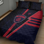Melbourne Demons Quilt Bed Set Modern Geometric Sports Graphic Style