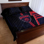 Melbourne Demons Quilt Bed Set Modern Geometric Sports Graphic Style