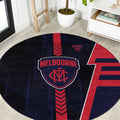 Melbourne Demons Round Carpet Modern Geometric Sports Graphic Style