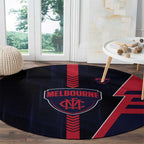 Melbourne Demons Round Carpet Modern Geometric Sports Graphic Style