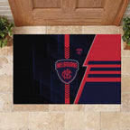 Melbourne Demons Rubber Doormat Modern Geometric Sports Graphic Style