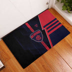 Melbourne Demons Rubber Doormat Modern Geometric Sports Graphic Style