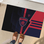 Melbourne Demons Rubber Doormat Modern Geometric Sports Graphic Style