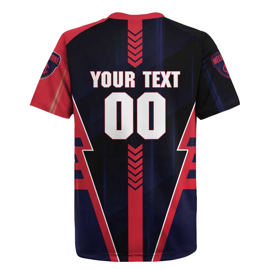 Personalized Melbourne Demons Rugby Jersey Modern Geometric Sports Graphic Style