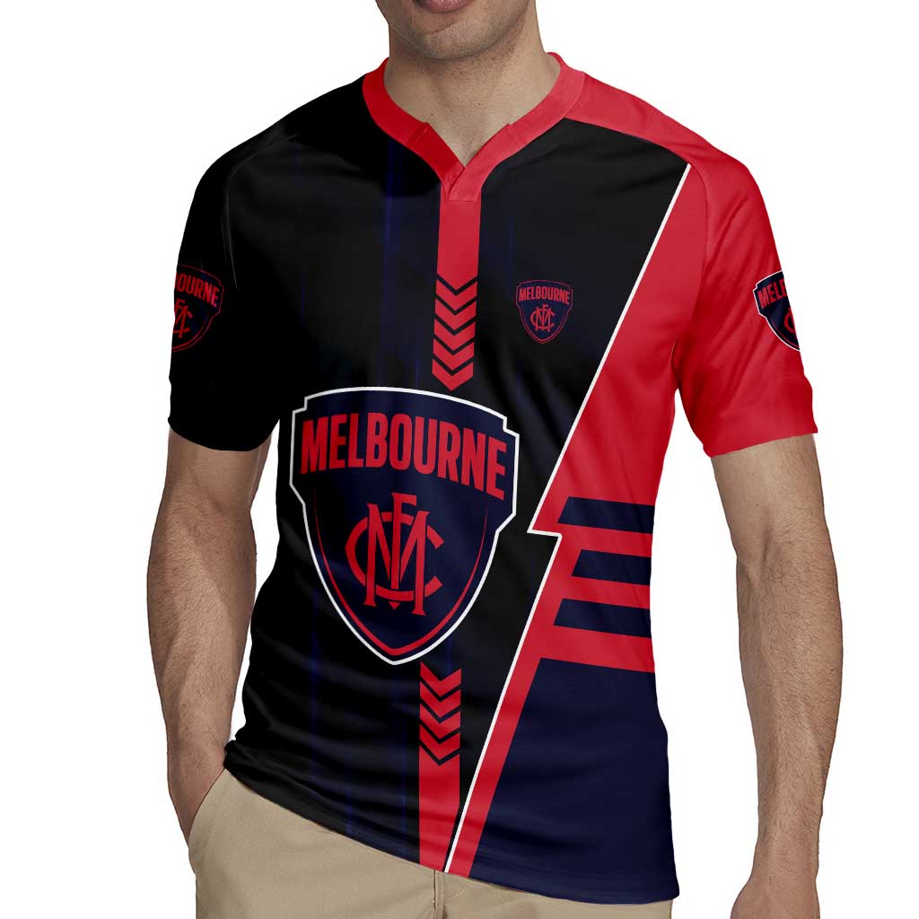 Personalized Melbourne Demons Rugby Jersey Modern Geometric Sports Graphic Style