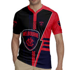 Personalized Melbourne Demons Rugby Jersey Modern Geometric Sports Graphic Style