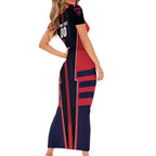 Personalized Melbourne Demons Short Sleeve Bodycon Dress Modern Geometric Sports Graphic Style