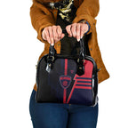 Melbourne Demons Shoulder Handbag Modern Geometric Sports Graphic Style