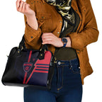 Melbourne Demons Shoulder Handbag Modern Geometric Sports Graphic Style