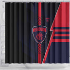Melbourne Demons Shower Curtain Modern Geometric Sports Graphic Style