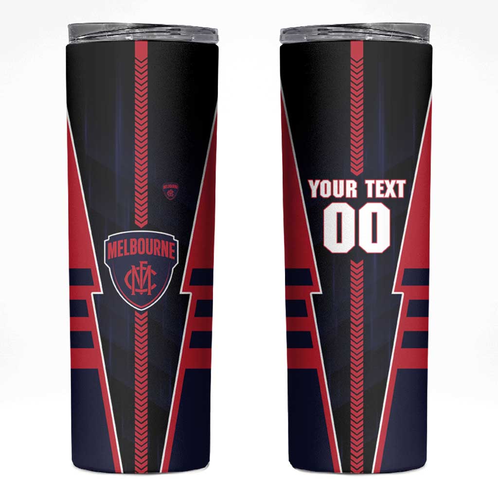 Personalized Melbourne Demons Skinny Tumbler Modern Geometric Sports Graphic Style