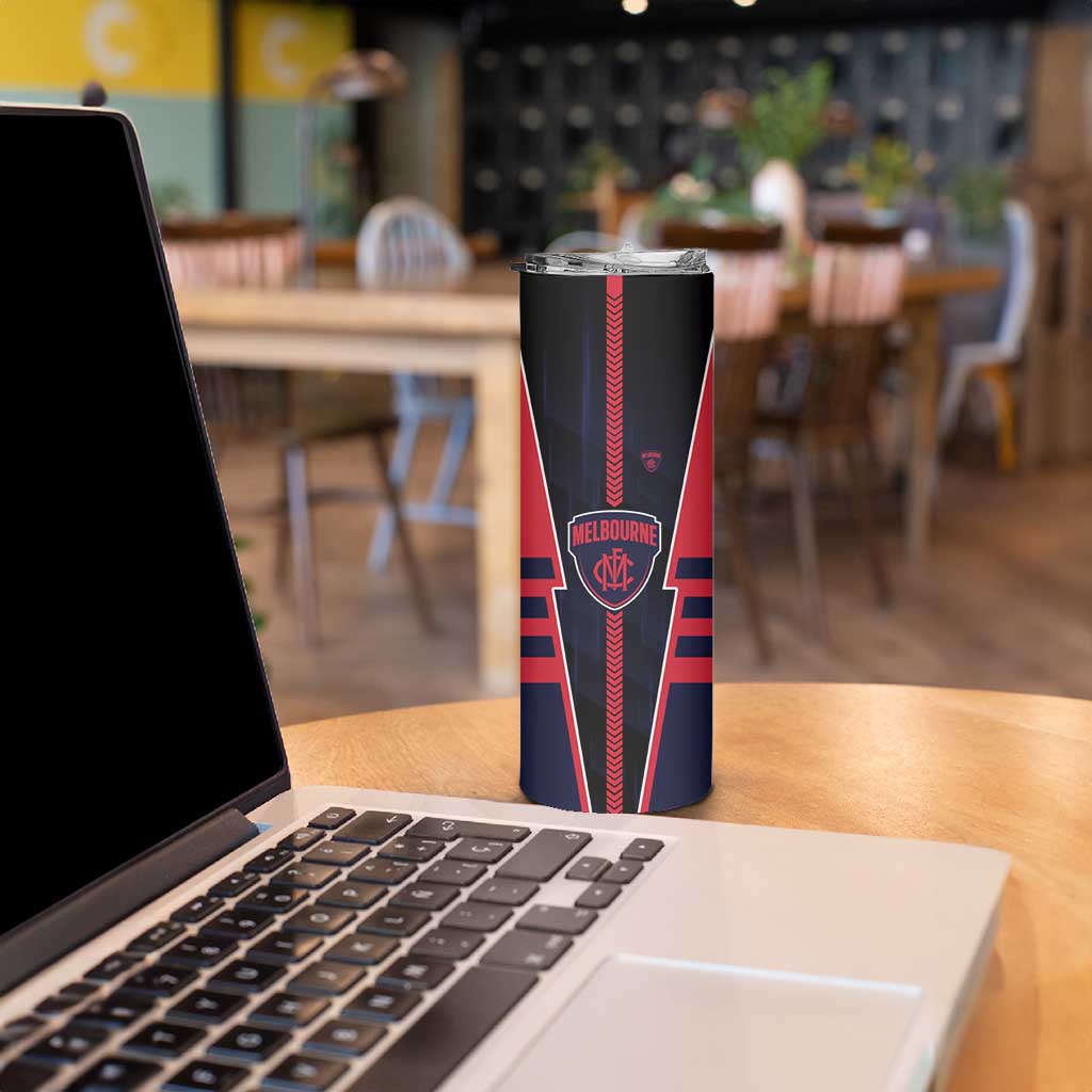 Personalized Melbourne Demons Skinny Tumbler Modern Geometric Sports Graphic Style