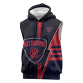 Personalized Melbourne Demons Sleeveless Hoodie Modern Geometric Sports Graphic Style