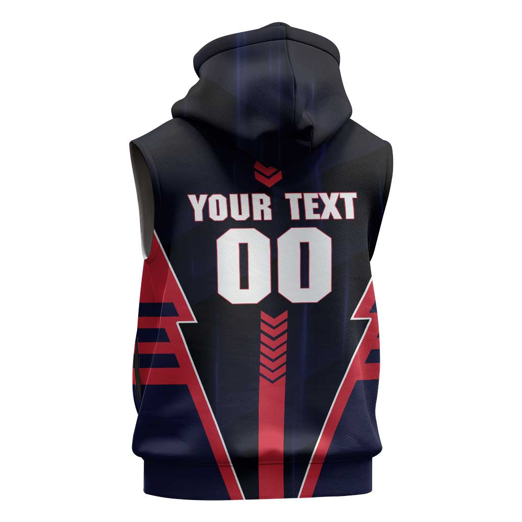 Personalized Melbourne Demons Sleeveless Hoodie Modern Geometric Sports Graphic Style