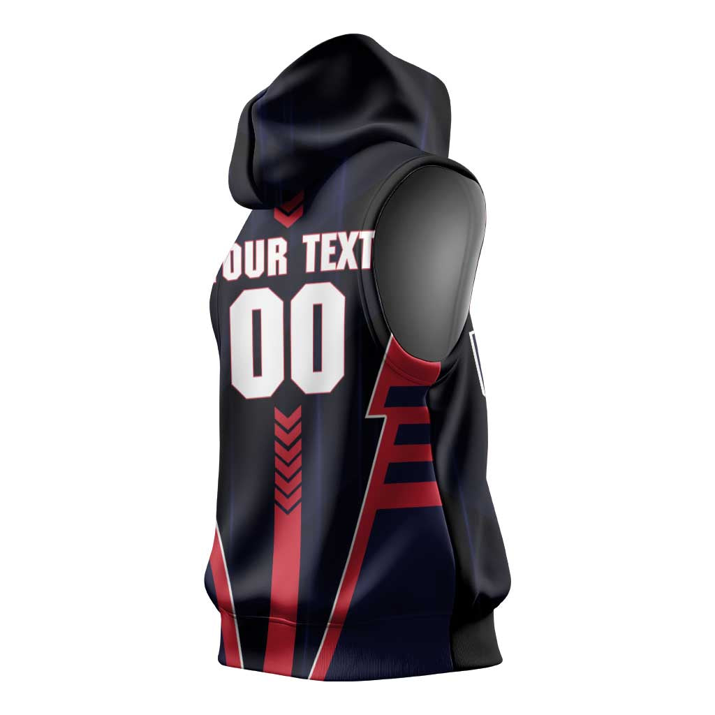 Personalized Melbourne Demons Sleeveless Hoodie Modern Geometric Sports Graphic Style