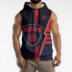Personalized Melbourne Demons Sleeveless Hoodie Modern Geometric Sports Graphic Style