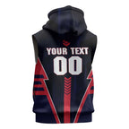 Personalized Melbourne Demons Sleeveless Zip Hoodie Modern Geometric Sports Graphic Style