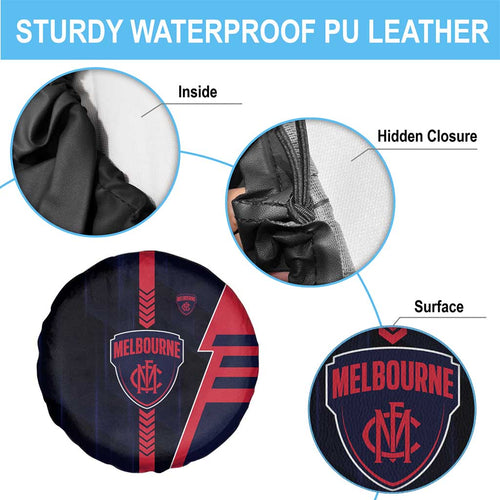Melbourne Demons Spare Tire Cover Modern Geometric Sports Graphic Style