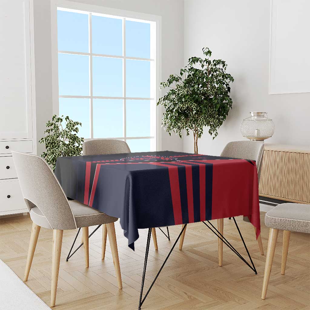 Melbourne Demons Tablecloth Modern Geometric Sports Graphic Style