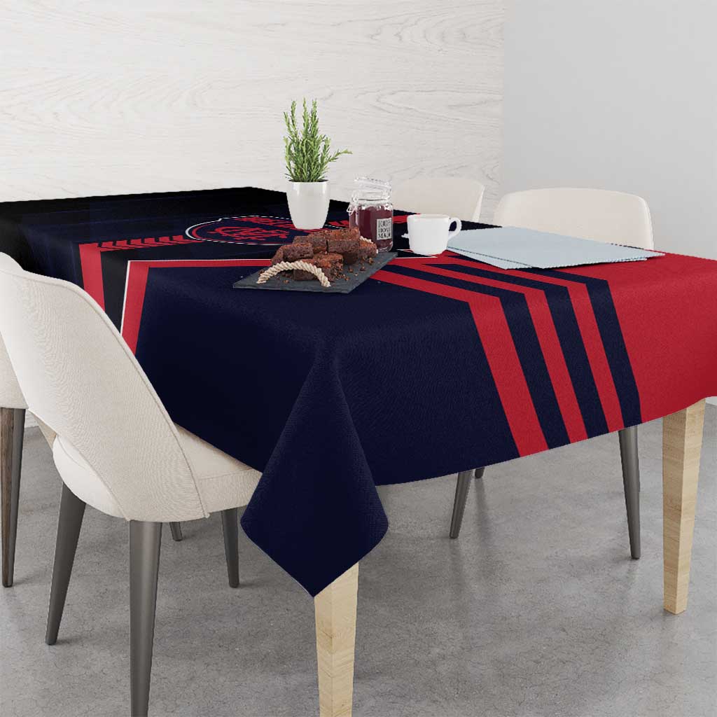 Melbourne Demons Tablecloth Modern Geometric Sports Graphic Style