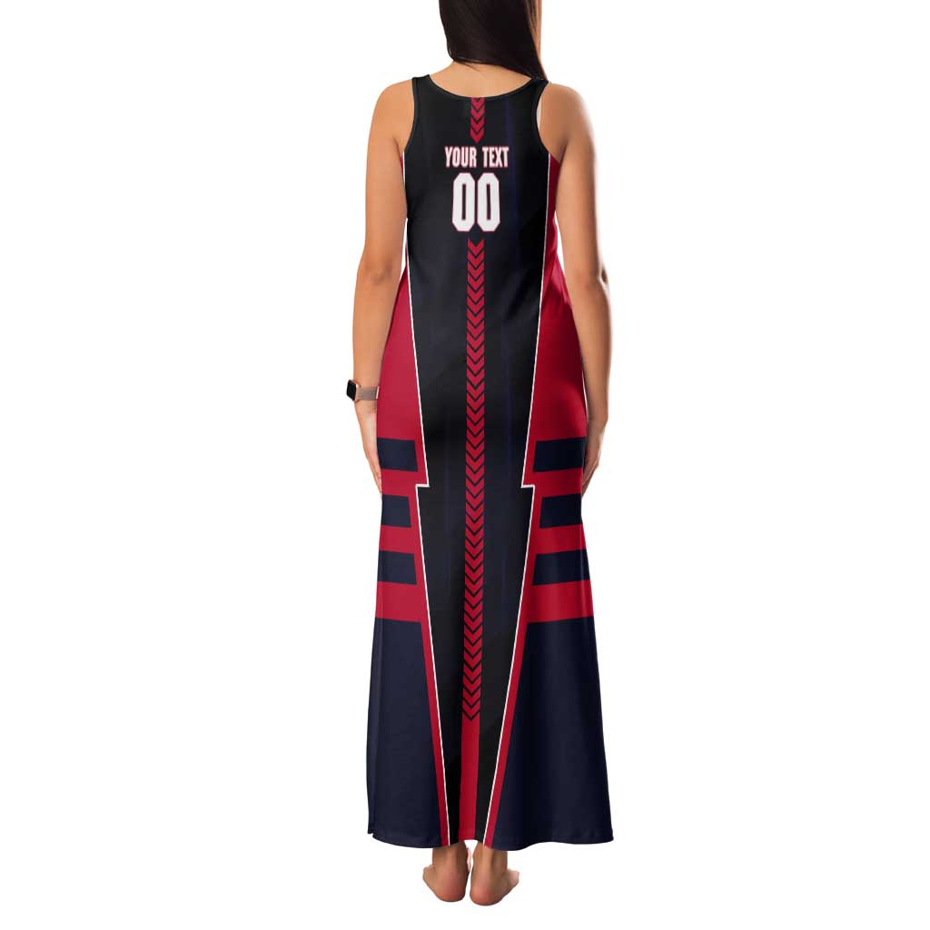 Personalized Melbourne Demons Tank Maxi Dress Modern Geometric Sports Graphic Style