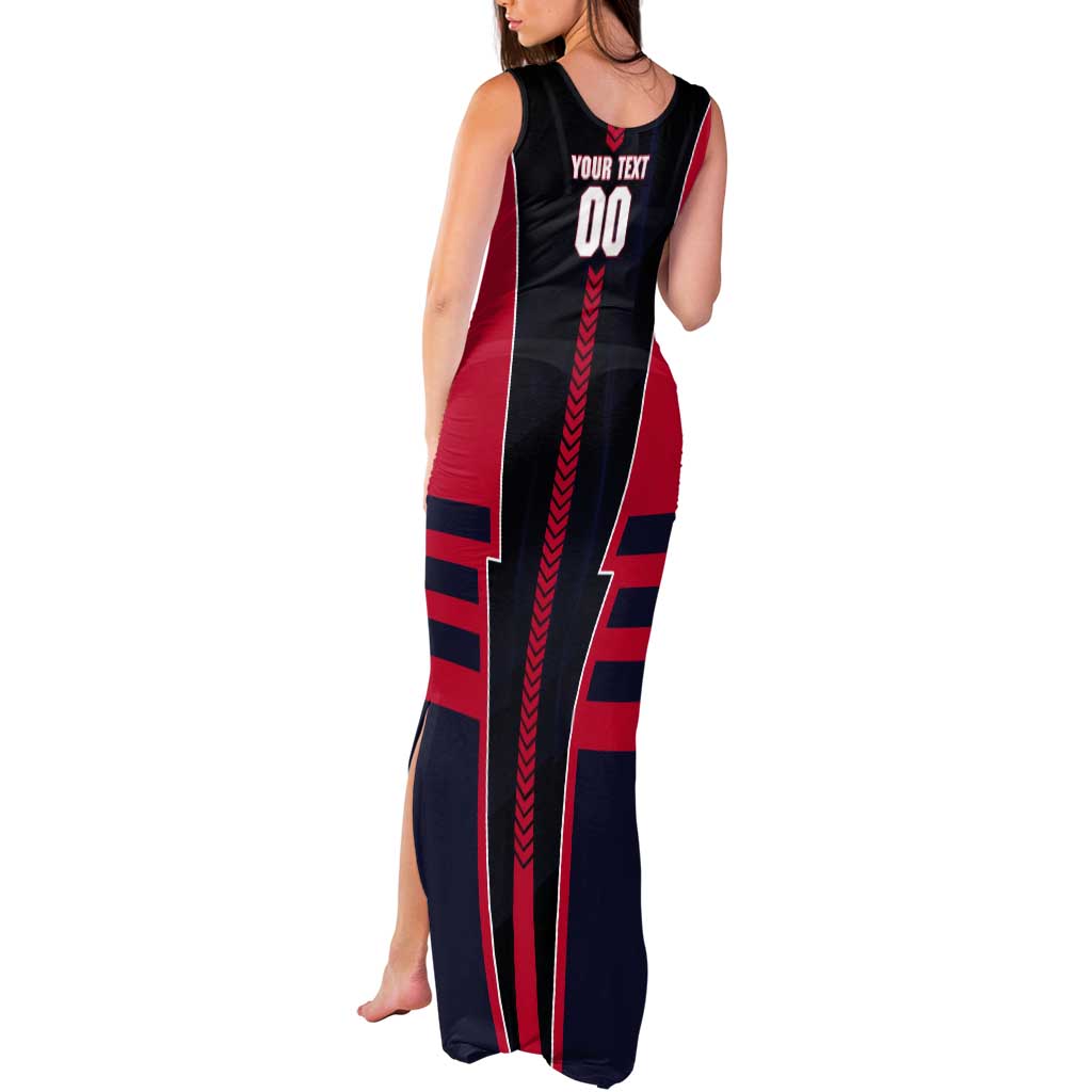 Personalized Melbourne Demons Tank Maxi Dress Modern Geometric Sports Graphic Style