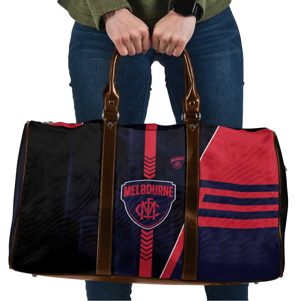 Melbourne Demons Travel Bag Modern Geometric Sports Graphic Style