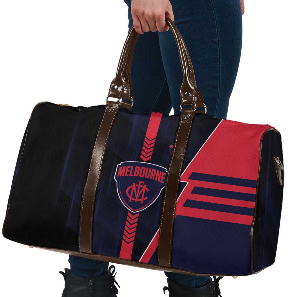 Melbourne Demons Travel Bag Modern Geometric Sports Graphic Style