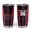 Personalized Melbourne Demons Tumbler Cup Modern Geometric Sports Graphic Style