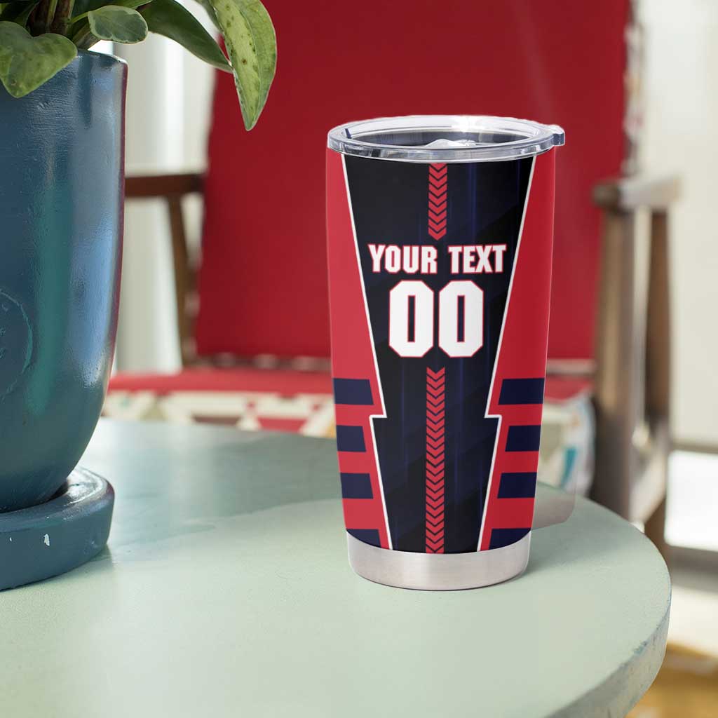 Personalized Melbourne Demons Tumbler Cup Modern Geometric Sports Graphic Style