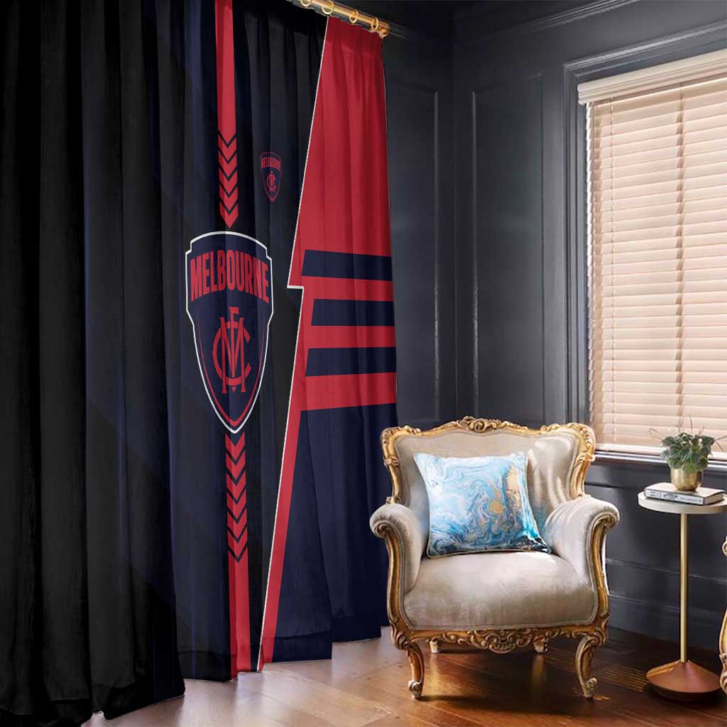 Melbourne Demons Window Curtain Modern Geometric Sports Graphic Style