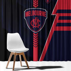 Melbourne Demons Window Curtain Modern Geometric Sports Graphic Style