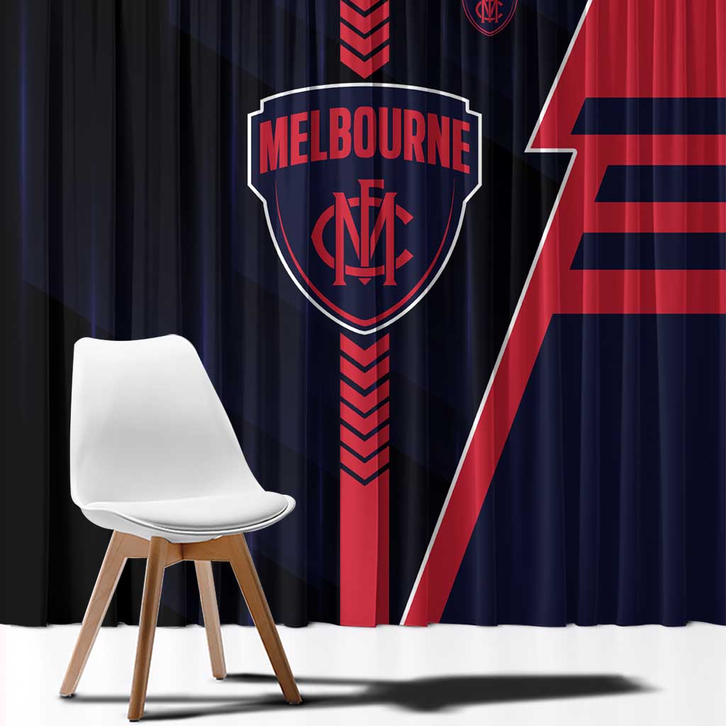 Melbourne Demons Window Curtain Modern Geometric Sports Graphic Style