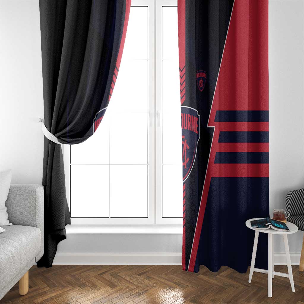 Melbourne Demons Window Curtain Modern Geometric Sports Graphic Style