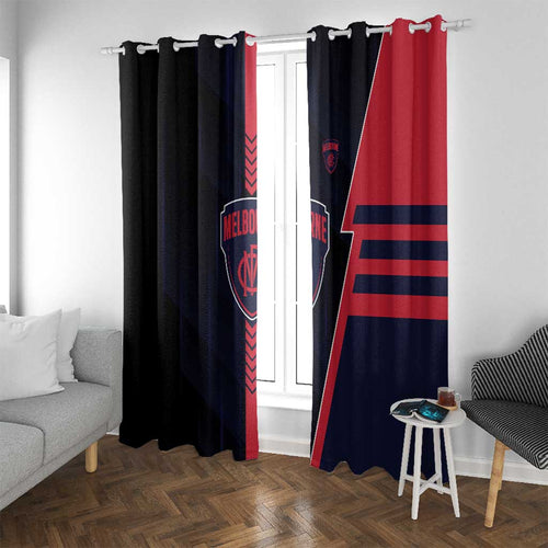 Melbourne Demons Window Curtain Modern Geometric Sports Graphic Style