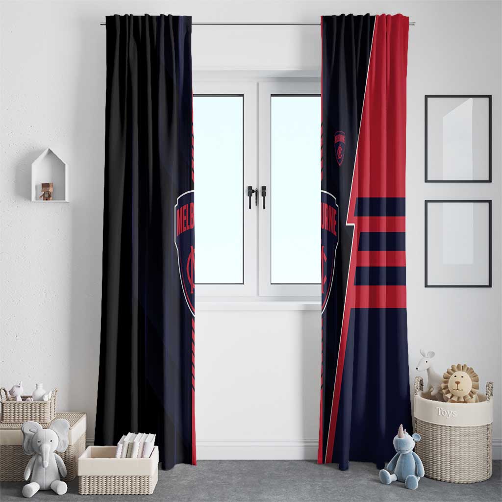 Melbourne Demons Window Curtain Modern Geometric Sports Graphic Style