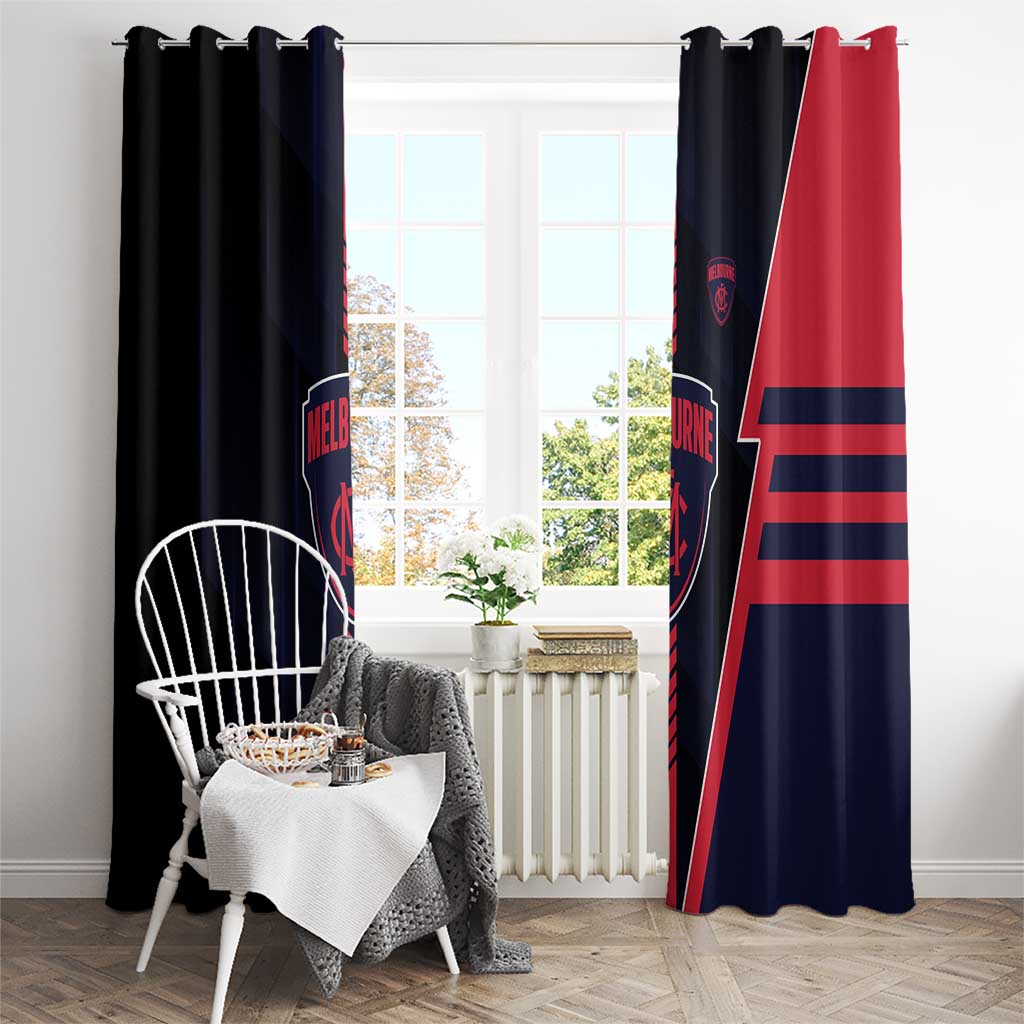Melbourne Demons Window Curtain Modern Geometric Sports Graphic Style