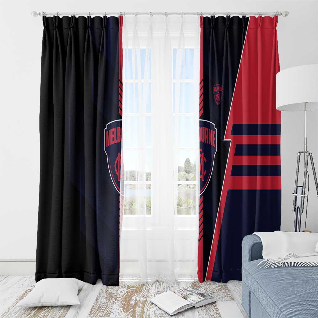 Melbourne Demons Window Curtain Modern Geometric Sports Graphic Style