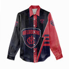 Personalized Melbourne Demons Women Casual Shirt Modern Geometric Sports Graphic Style