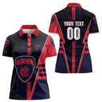 Personalized Melbourne Demons Women Polo Shirt Modern Geometric Sports Graphic Style