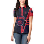 Personalized Melbourne Demons Women Polo Shirt Modern Geometric Sports Graphic Style