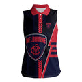 Personalized Melbourne Demons Women Sleeveless Polo Shirt Modern Geometric Sports Graphic Style