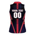 Personalized Melbourne Demons Women Sleeveless Polo Shirt Modern Geometric Sports Graphic Style