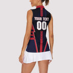 Personalized Melbourne Demons Women Sleeveless Polo Shirt Modern Geometric Sports Graphic Style