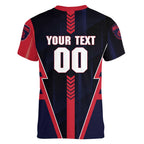 Personalized Melbourne Demons Women V-Neck T-Shirt Modern Geometric Sports Graphic Style