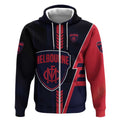 Personalized Melbourne Demons Zip Hoodie Modern Geometric Sports Graphic Style
