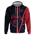 Personalized Melbourne Demons Zip Hoodie Modern Geometric Sports Graphic Style