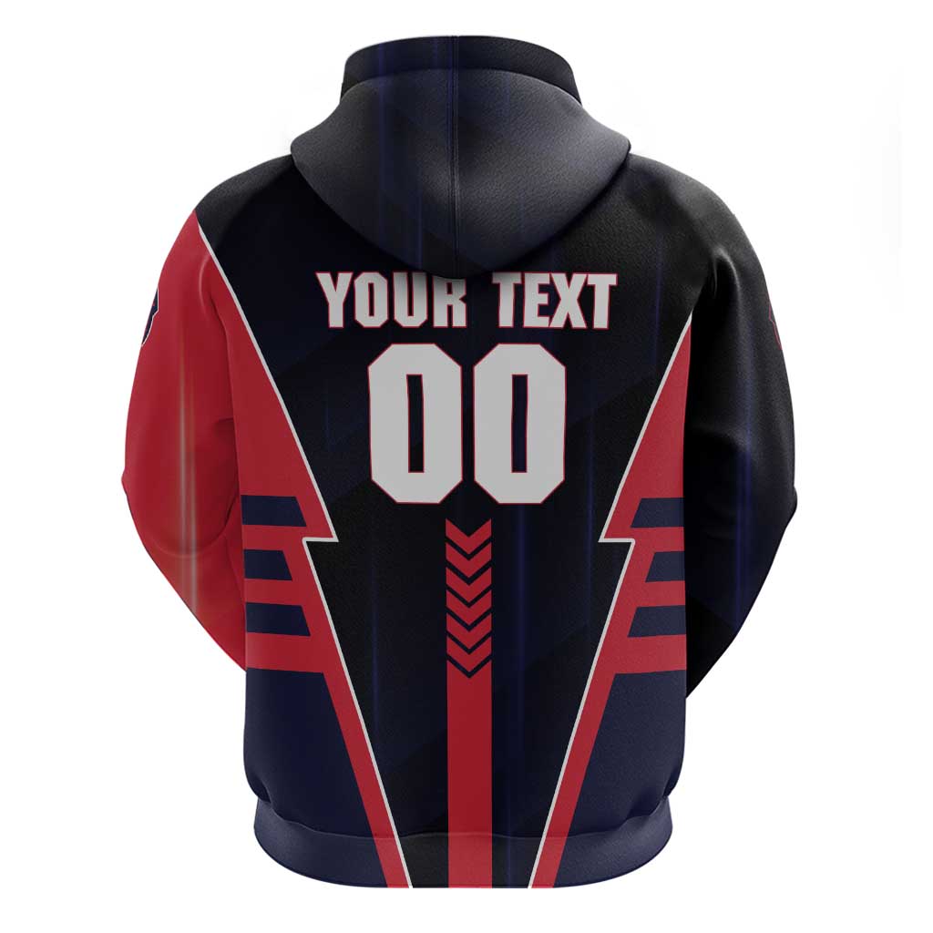 Personalized Melbourne Demons Zip Hoodie Modern Geometric Sports Graphic Style