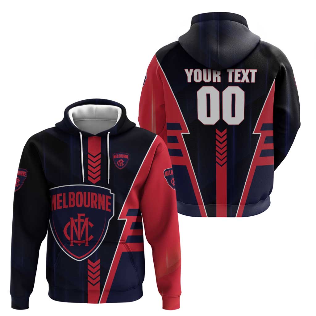Personalized Melbourne Demons Zip Hoodie Modern Geometric Sports Graphic Style