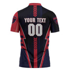 Personalized Melbourne Demons Zipper Polo Shirt Modern Geometric Sports Graphic Style